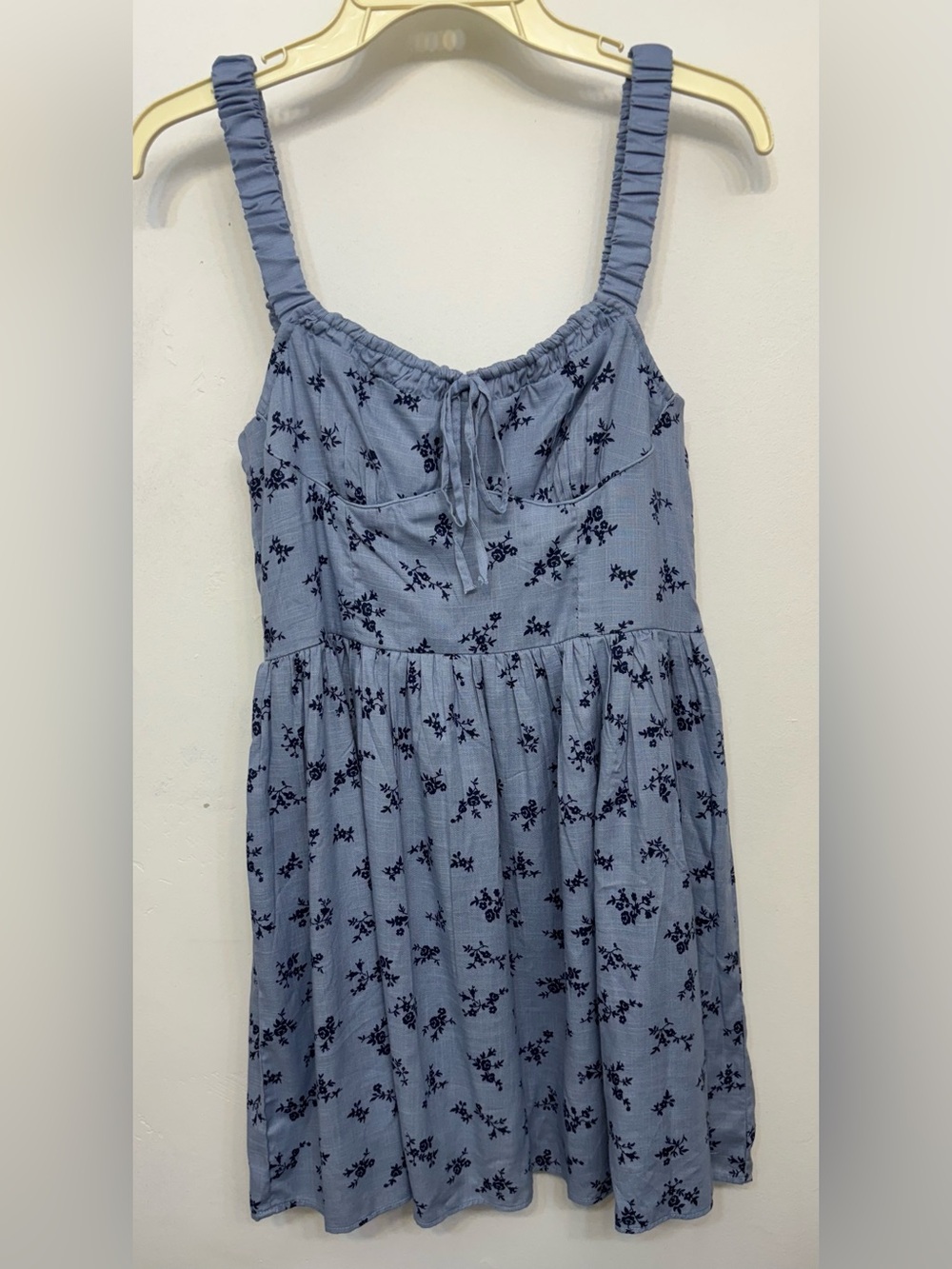 Aéropostale Blue Floral Fit & Flare Corset Shaping Dress Womens Size Small NWT